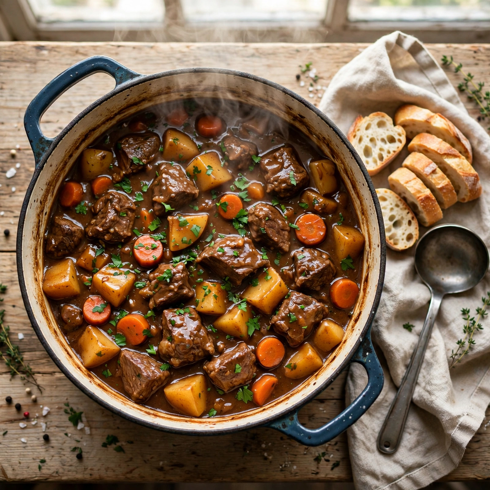 Hearty Beef Stew (Melt-in-Your-Mouth!)