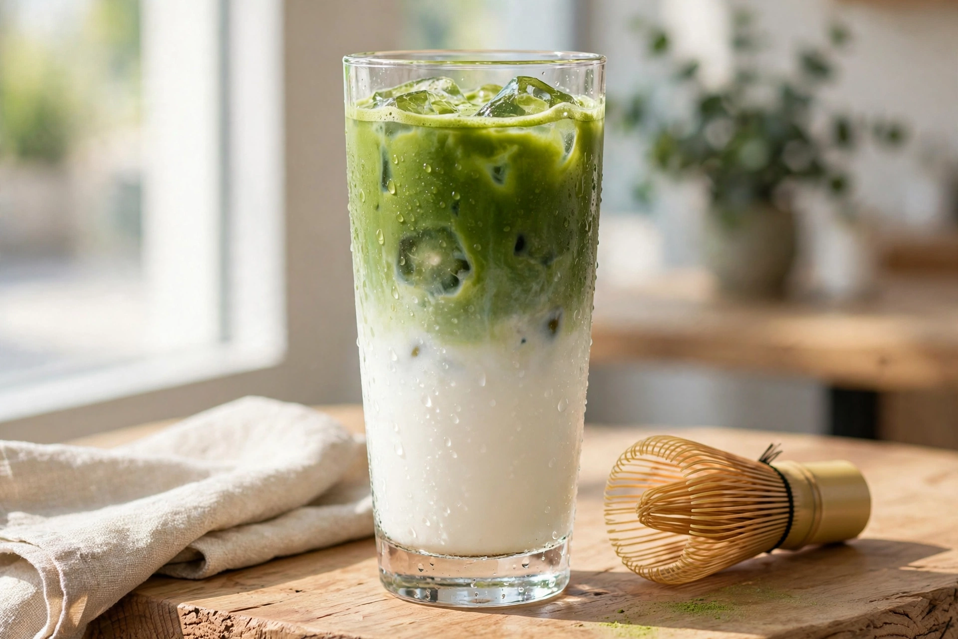 Iced Matcha Latte (Creamy, Vibrant & Never Bitter)
