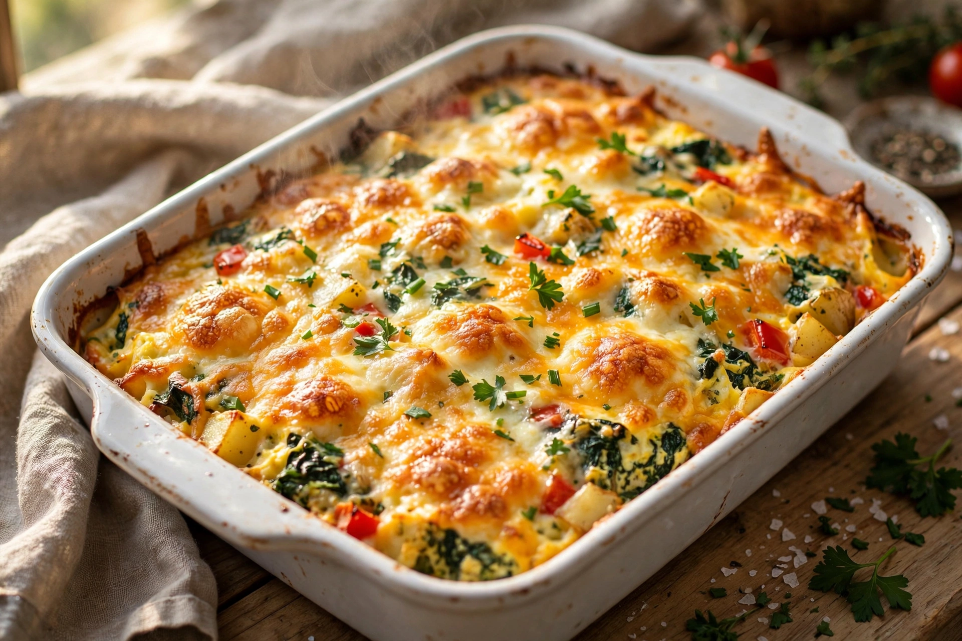 Overnight egg casserole